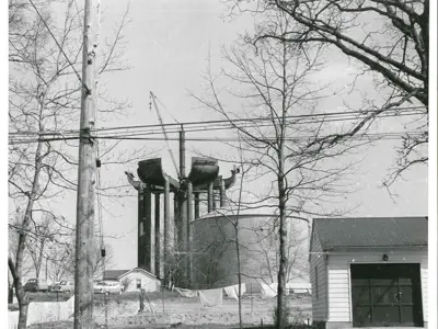 Cambridge Elevated Storage Tank April 19 1956